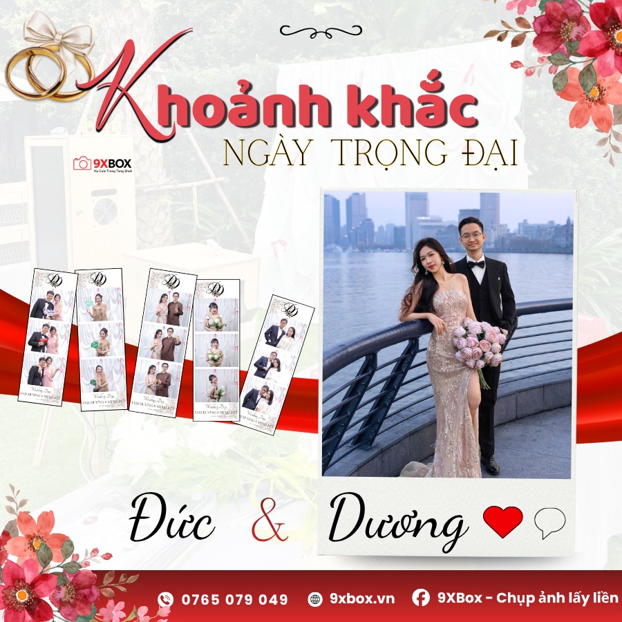 Đám Cưới Dương & Đức – Photobooth 9XBOX Ghi Lại Khoảnh Khắc Ngày Trọng Đại